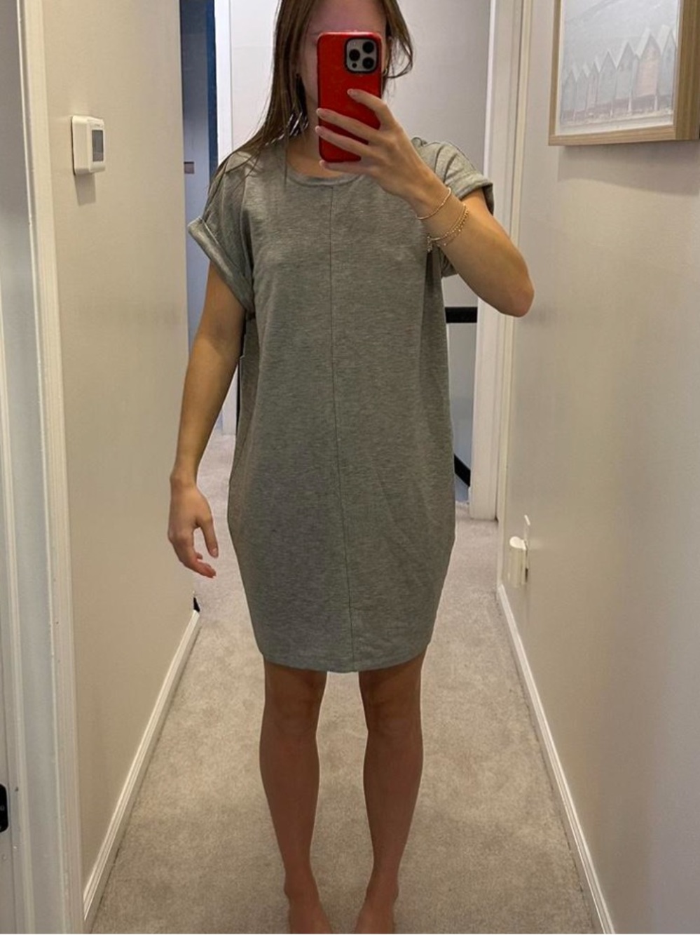 Calvin Klein Grey Mini T-Shirt Dress